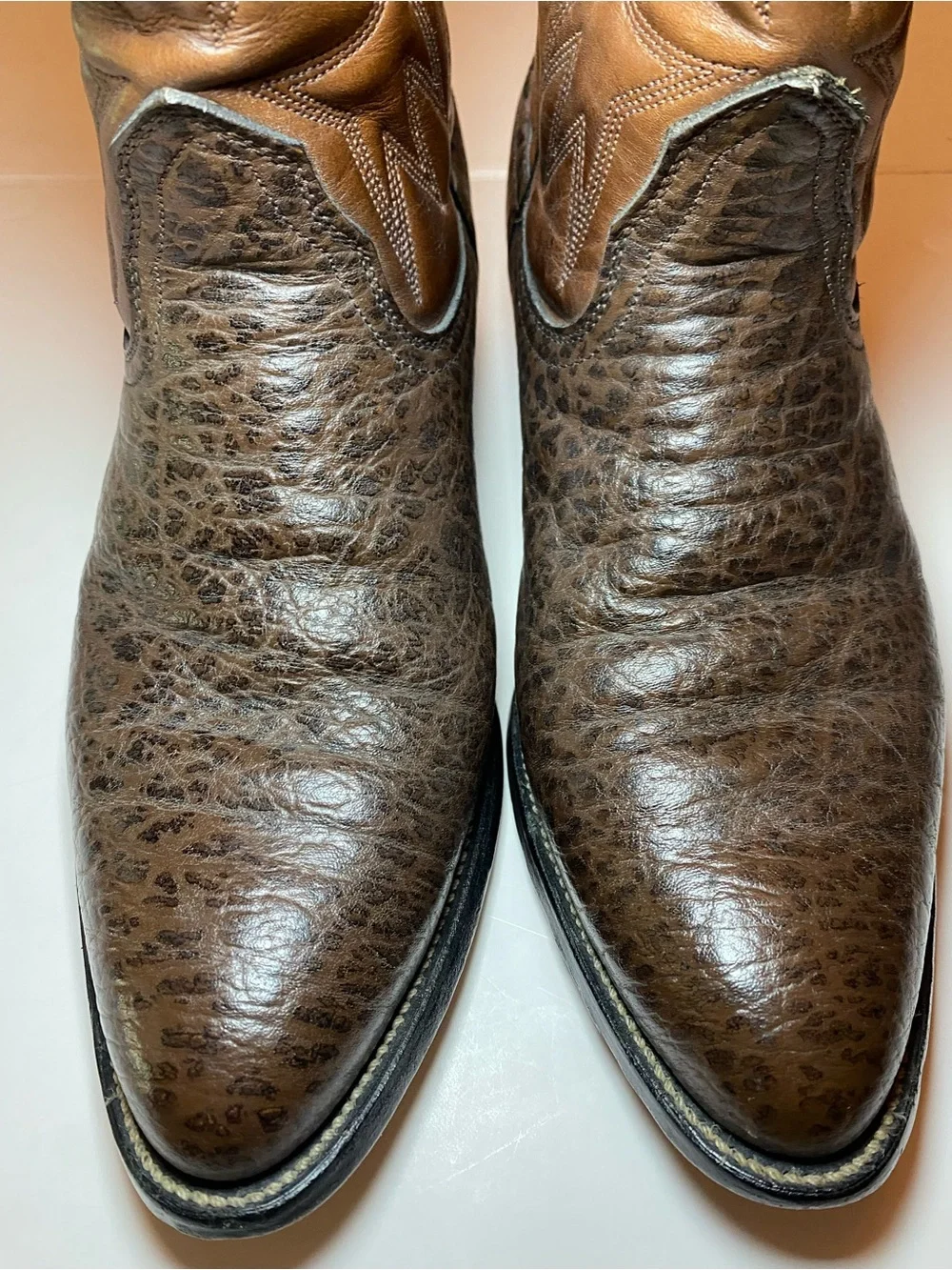 Mason Made in USA Brown Leather Western Boots size 10.5 D  display picture 2